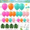131Pcs Tropical Balloons Garland Arch Kit, 18" 12" 10" 5" Summer Hawaiian Balloon Arch with Palm Leaves, Baby Shower Birthday Party Supplies Adult Teen Kids Boys Girls Luau Party Decorations